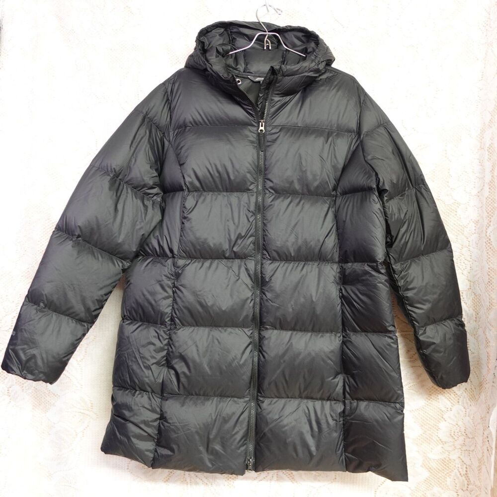 Eddie Bauer Womens Size XXL EB550 Luna Peak Puffer Winter Coat Down Parka Black